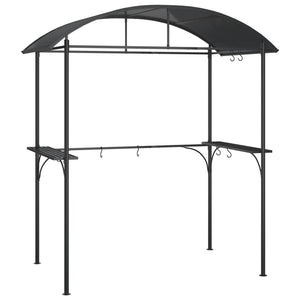 Grillpavillon mit Seitenregalen Anthrazit
