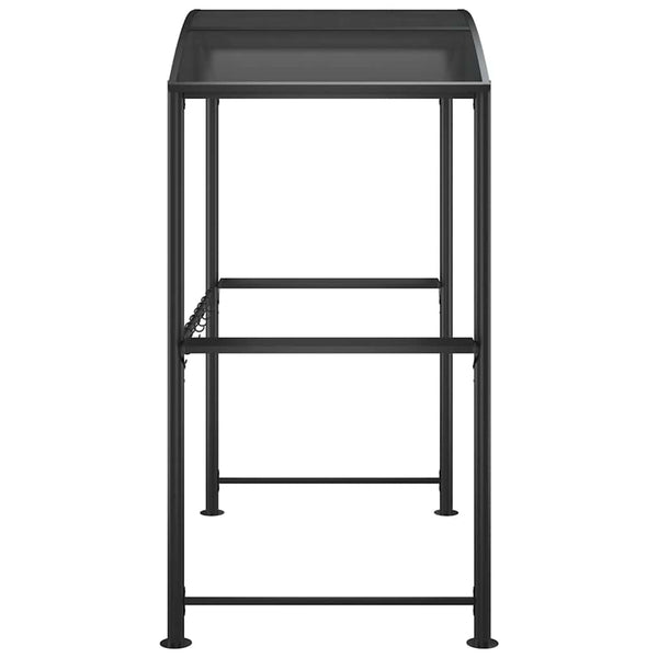 Grillpavillon mit Seitenregalen Anthrazit 210x114x230 cm
