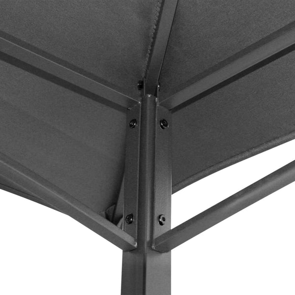 Grillpavillon mit Seitenregalen Anthrazit 240x150 cm