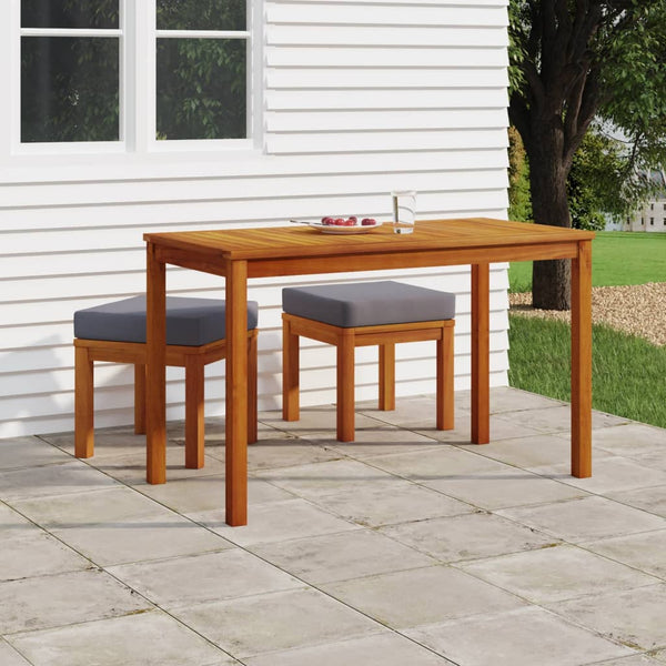 vidaXL 3-Piece Garden Dining Set with Cushions Solid Acacia Wood