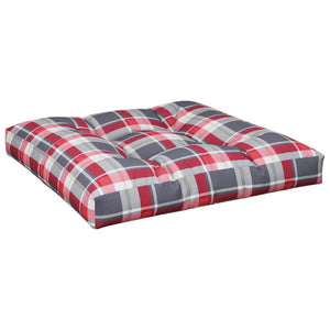Palettenkissen Rot Karomuster 80x80 cm