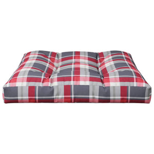 Palettenkissen Rot Karomuster 80x80 cm