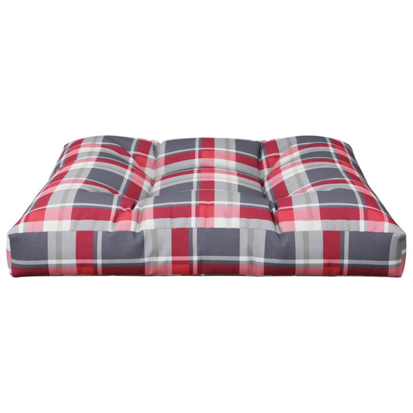 Palettenkissen Rot Karomuster 80x80 cm