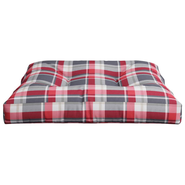 Palettenkissen Rot Karomuster 80x80 cm