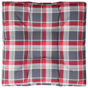 Palettenkissen Rot Karomuster 80x80 cm