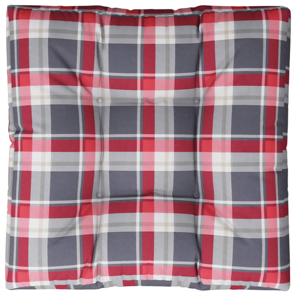 Palettenkissen Rot Karomuster 80x80 cm