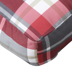 Palettenkissen Rot Karomuster 80x80 cm
