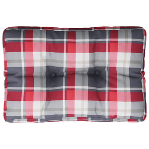 Palettenkissen Rot Karomuster 50x40 cm