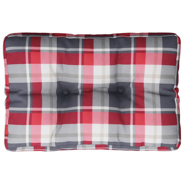 Palettenkissen Rot Karomuster 50x40 cm