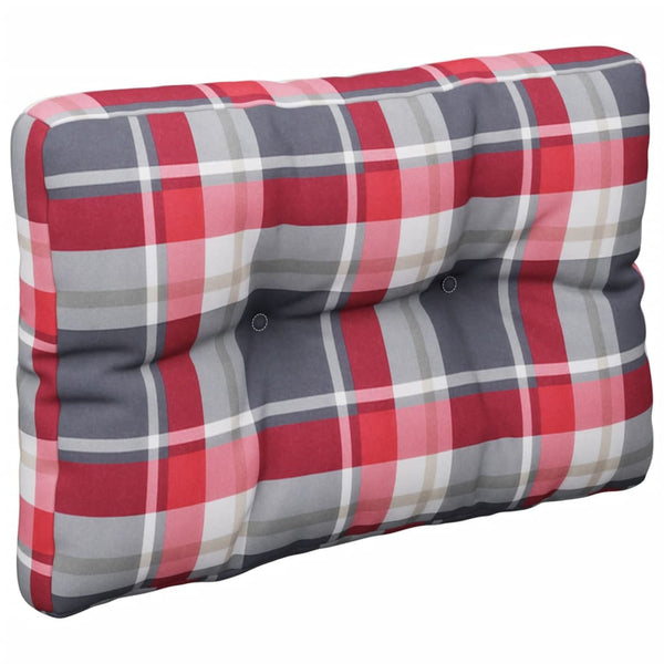 Palettenkissen Rot Karomuster 50x40 cm