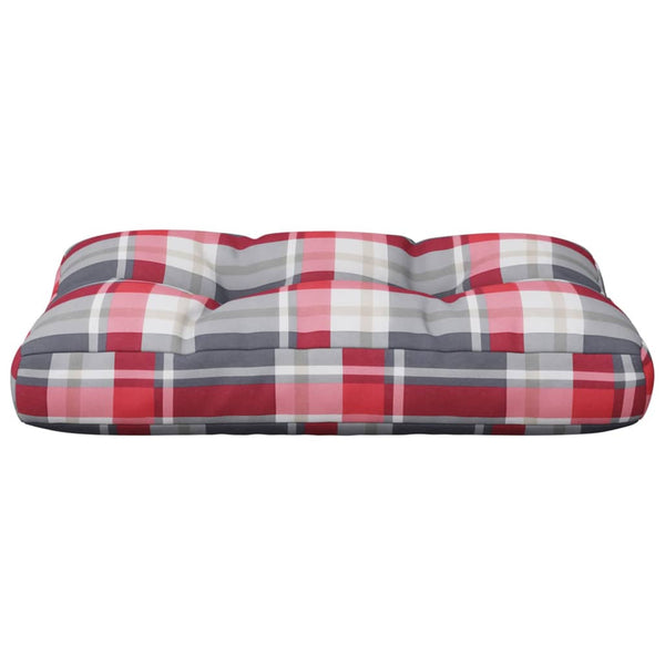 Palettenkissen Rot Karomuster 50x40 cm