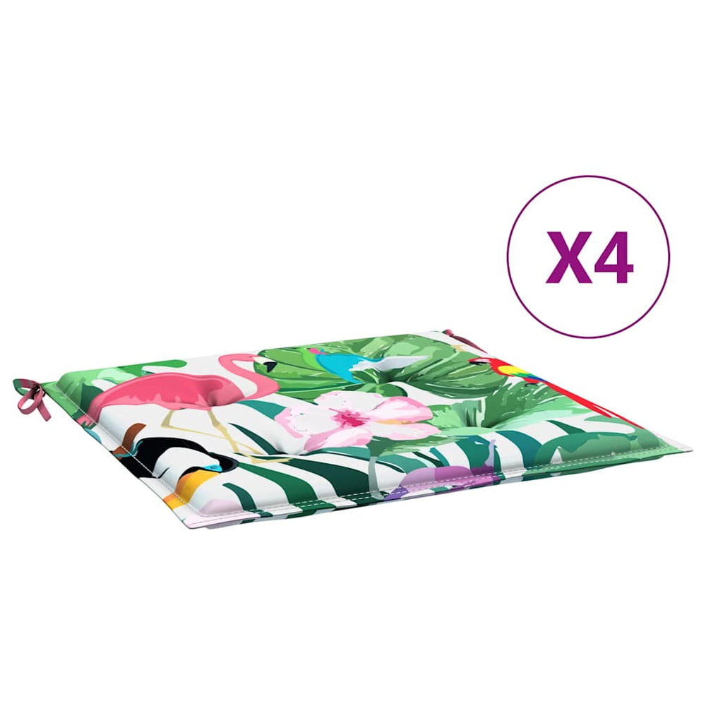 vidaXL Garden Chair Cushions 4 pcs. Multicolored 40x40x4 cm Fabric