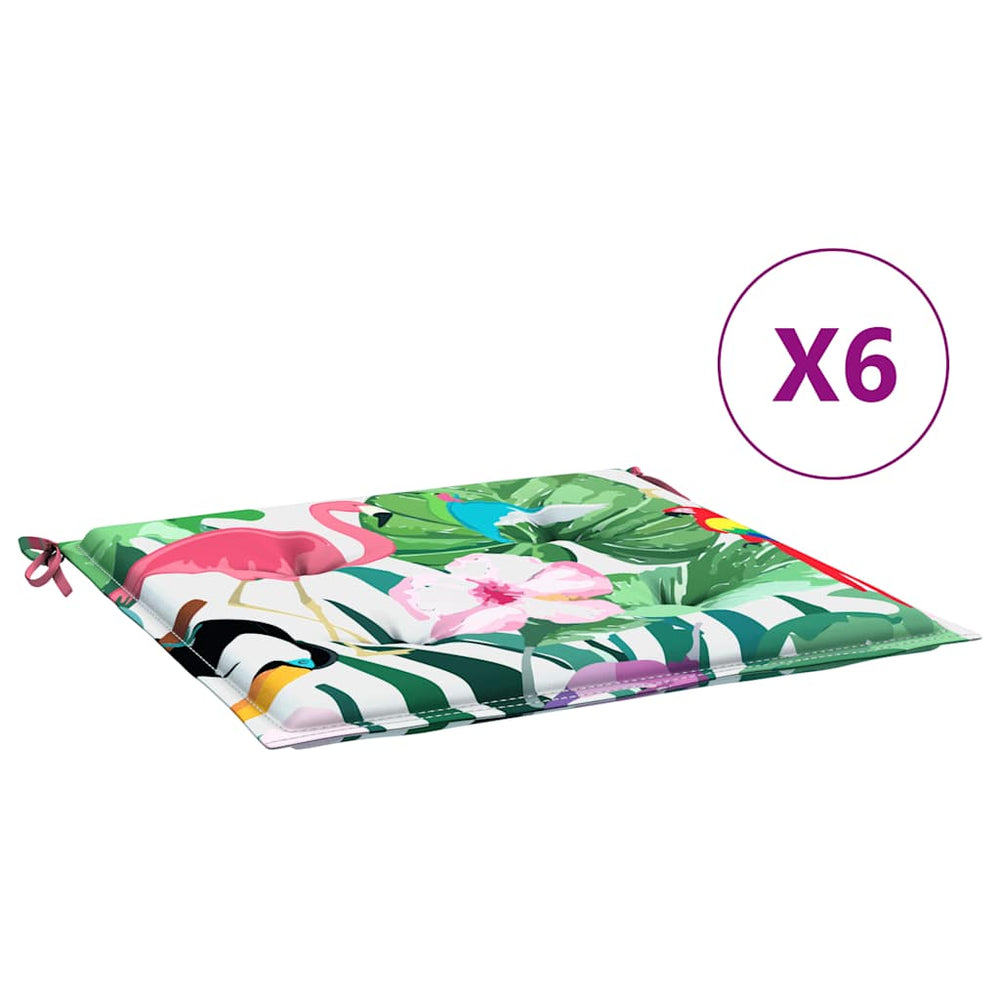 vidaXL Garden Chair Cushions 6 pcs Multicolored 40x40x4 cm Fabric