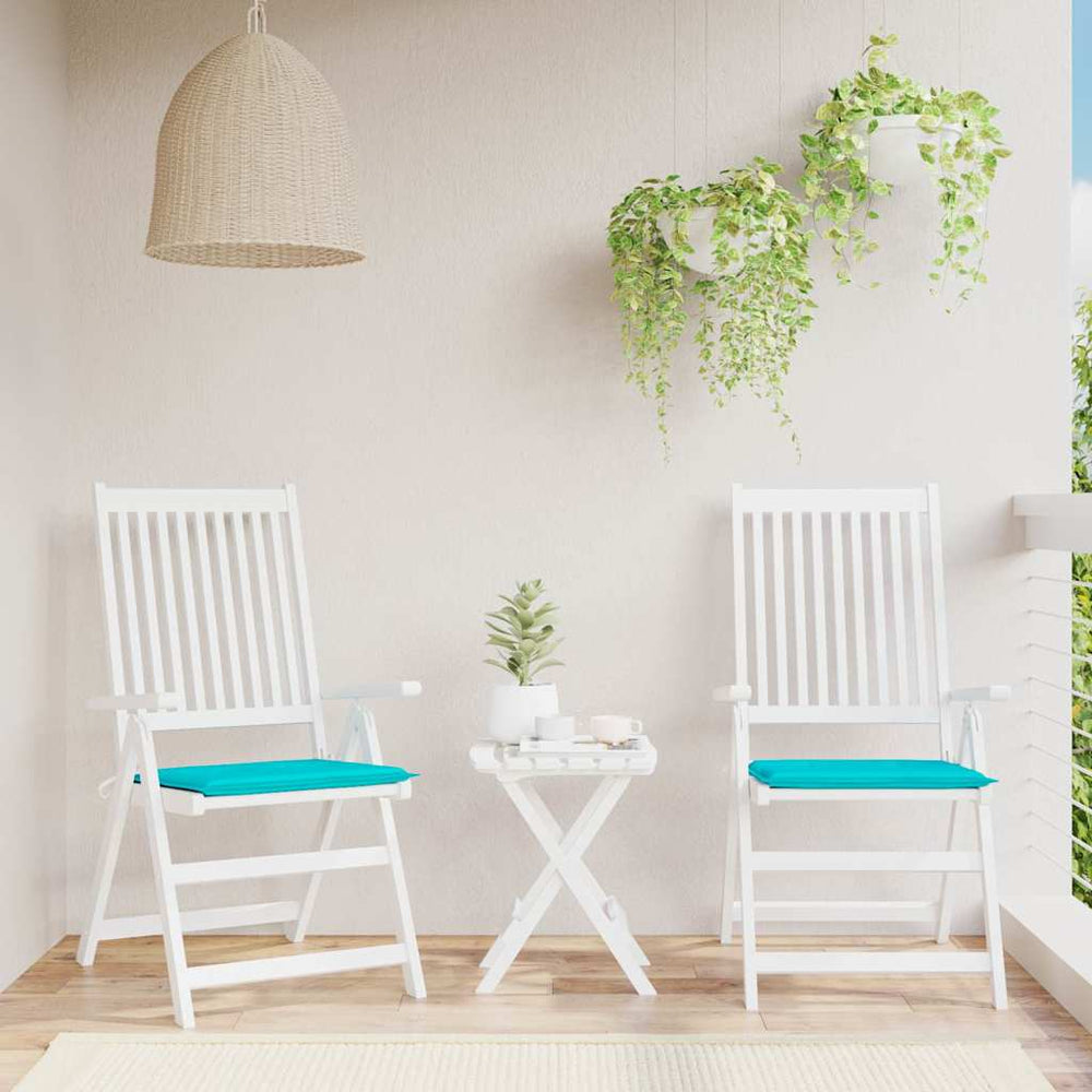 vidaXL Garden Chair Cushions 2 pcs Turquoise 40x40x4 cm Fabric