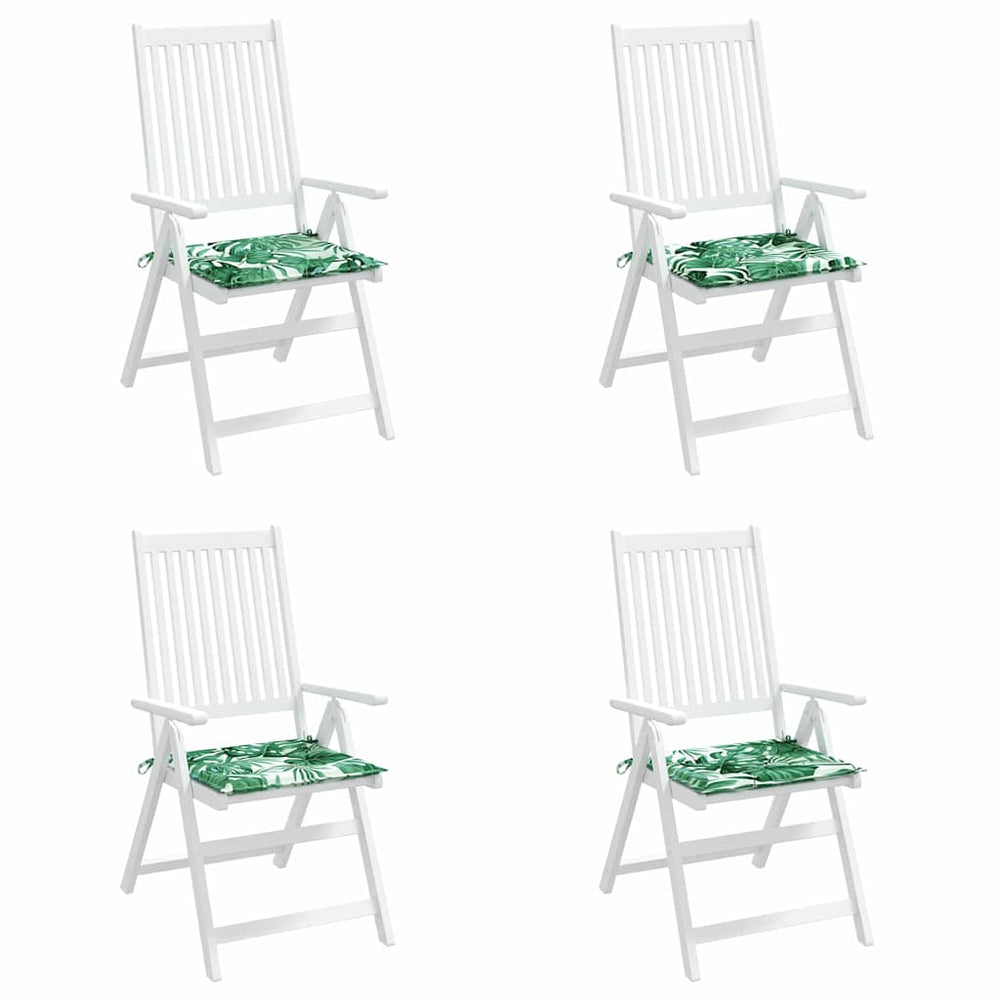 vidaXL Chair Cushions 4 pcs Leaf Pattern 50 x 50 x 4 cm Oxford Fabric