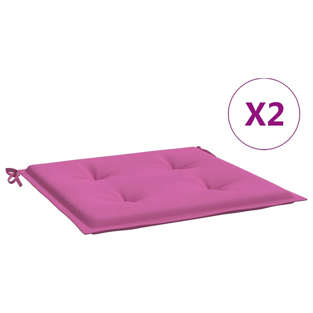 vidaXL Garden Chair Cushions 2 pcs. Pink 50x50x4 cm Fabric