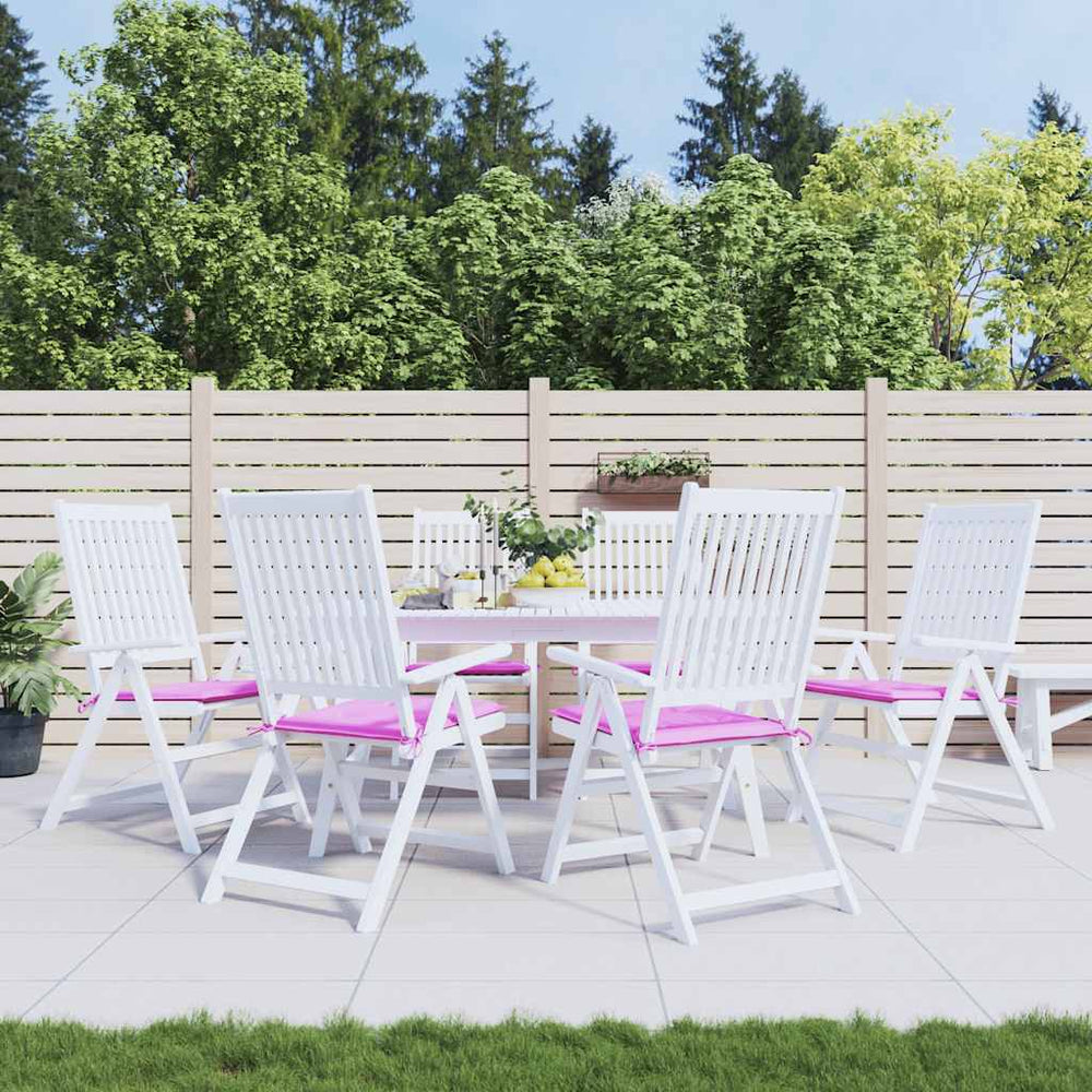 vidaXL Garden Chair Cushions 6 pcs Pink 50x50x4 cm Fabric