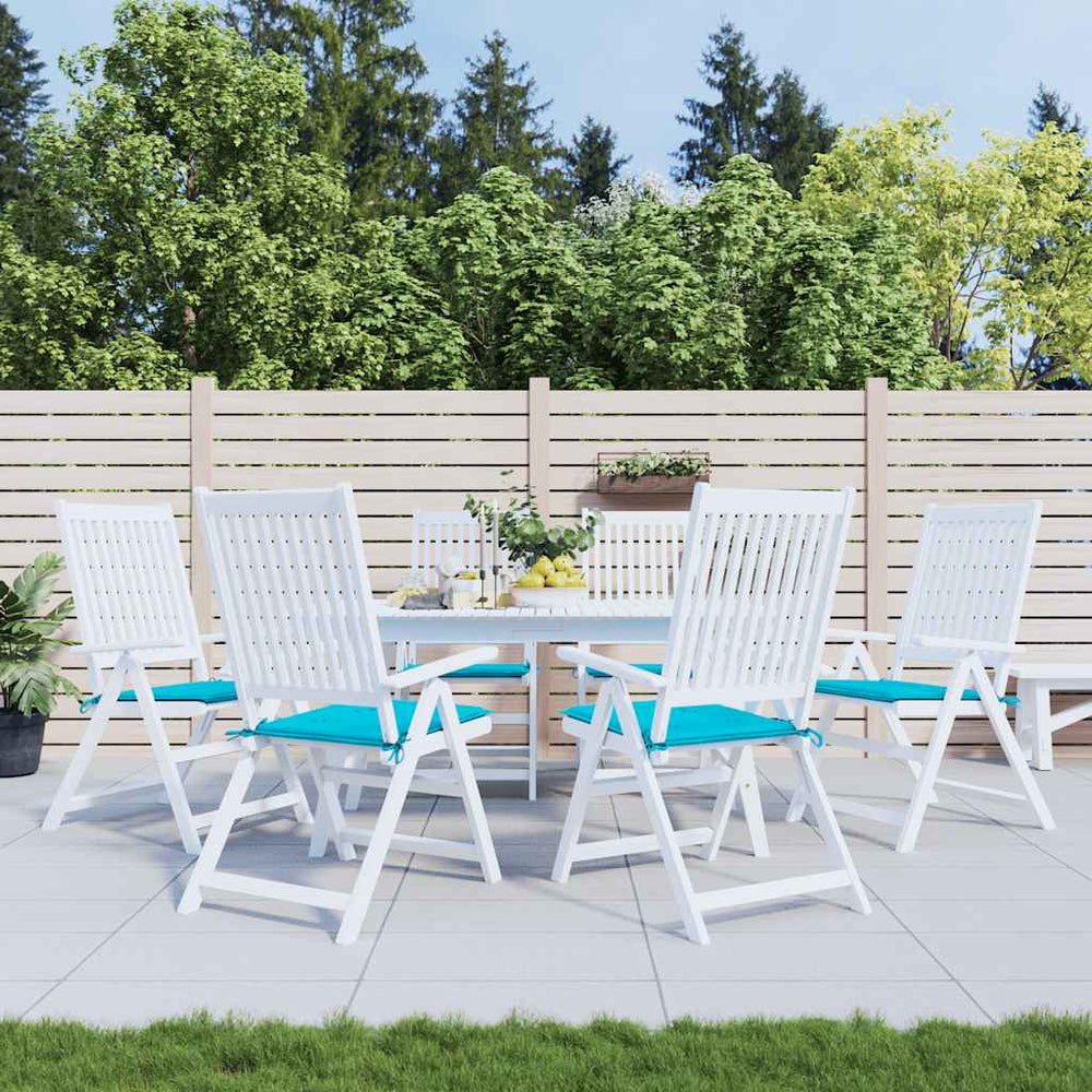 vidaXL Garden Chair Cushions 6 pcs Turquoise 50x50x4 cm Fabric