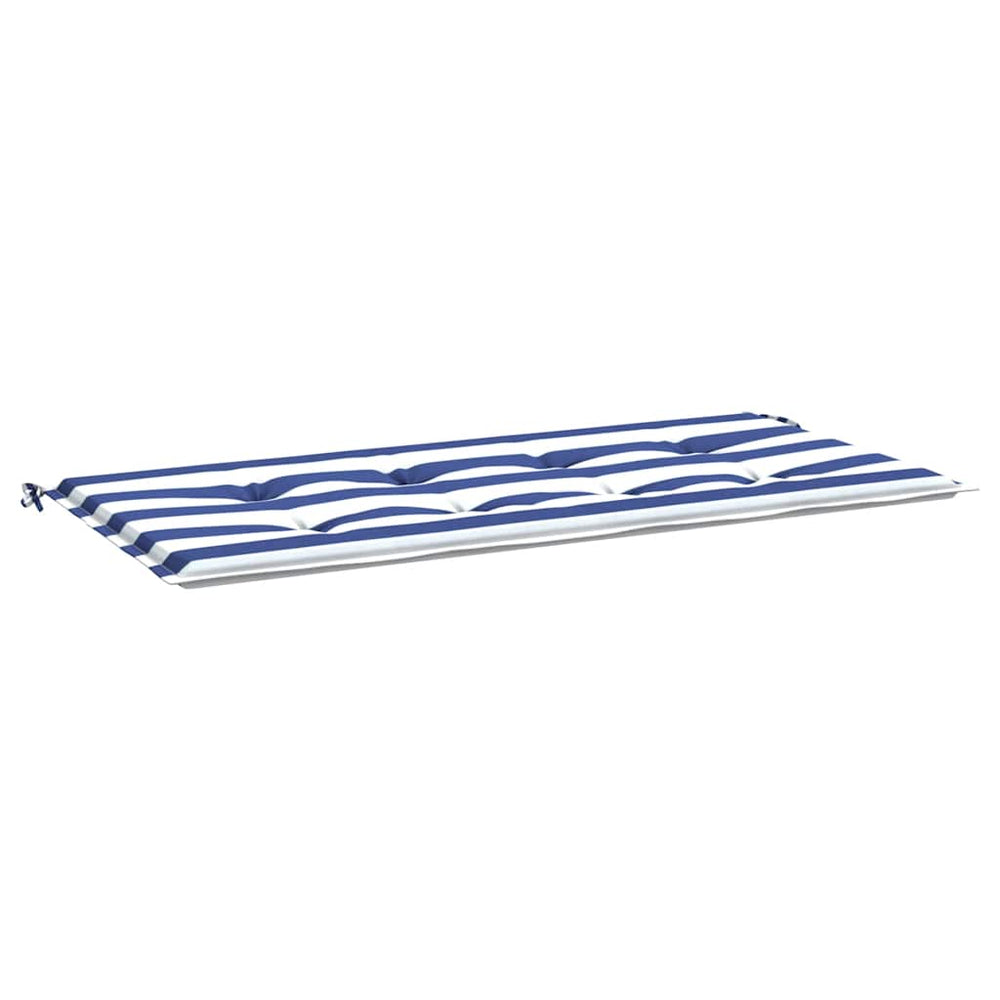 vidaXL Garden Bench Cushion Blue & White Striped 100x50x4cm Oxford Fabric