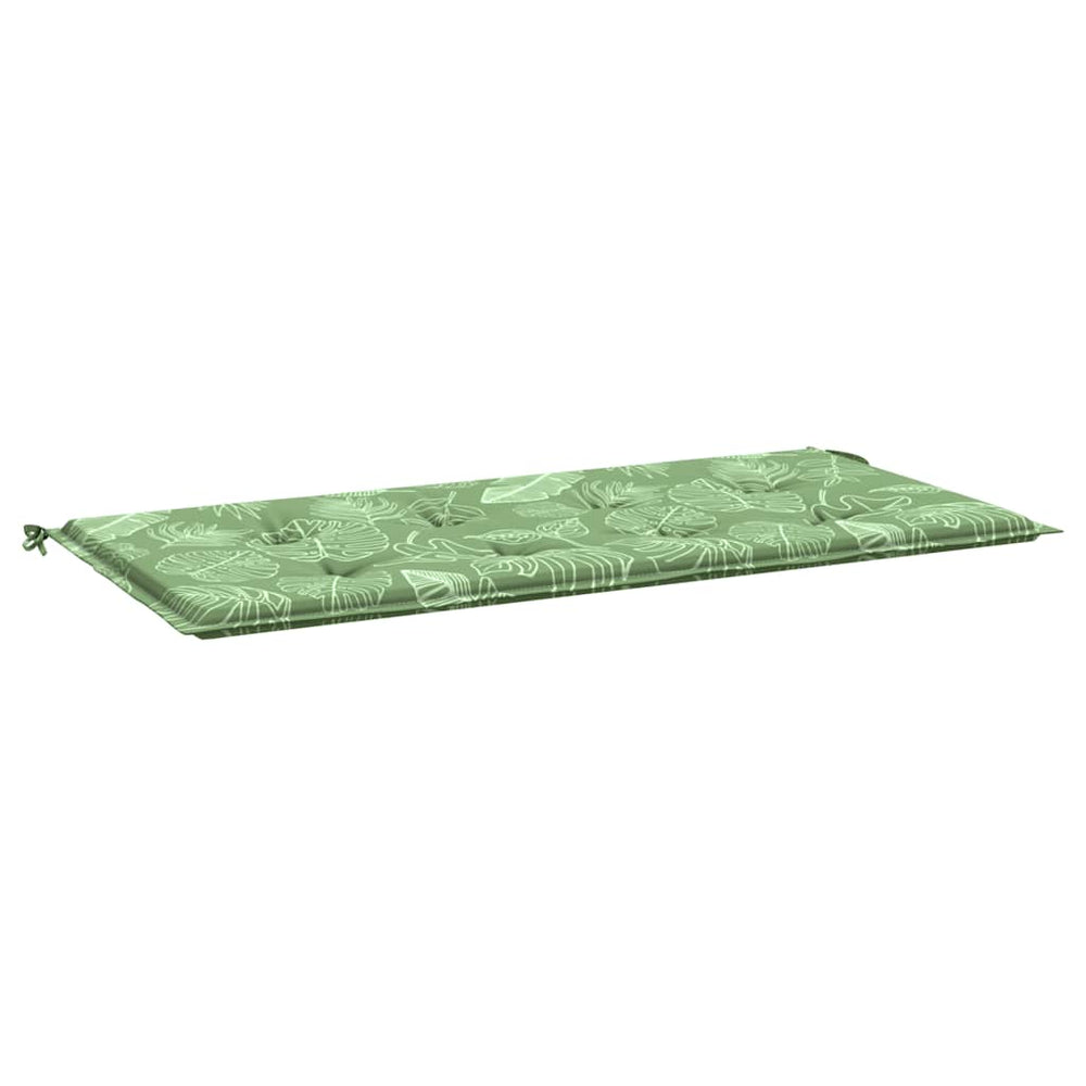 vidaXL Garden Bench Cushion Leaf Pattern 100x50x4 cm Oxford Fabric