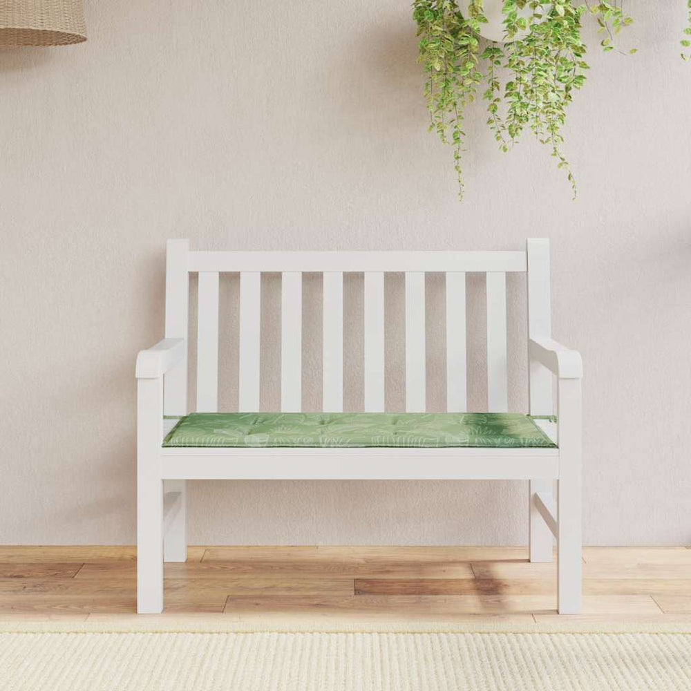 vidaXL Garden Bench Cushion Leaf Pattern 100x50x4 cm Oxford Fabric