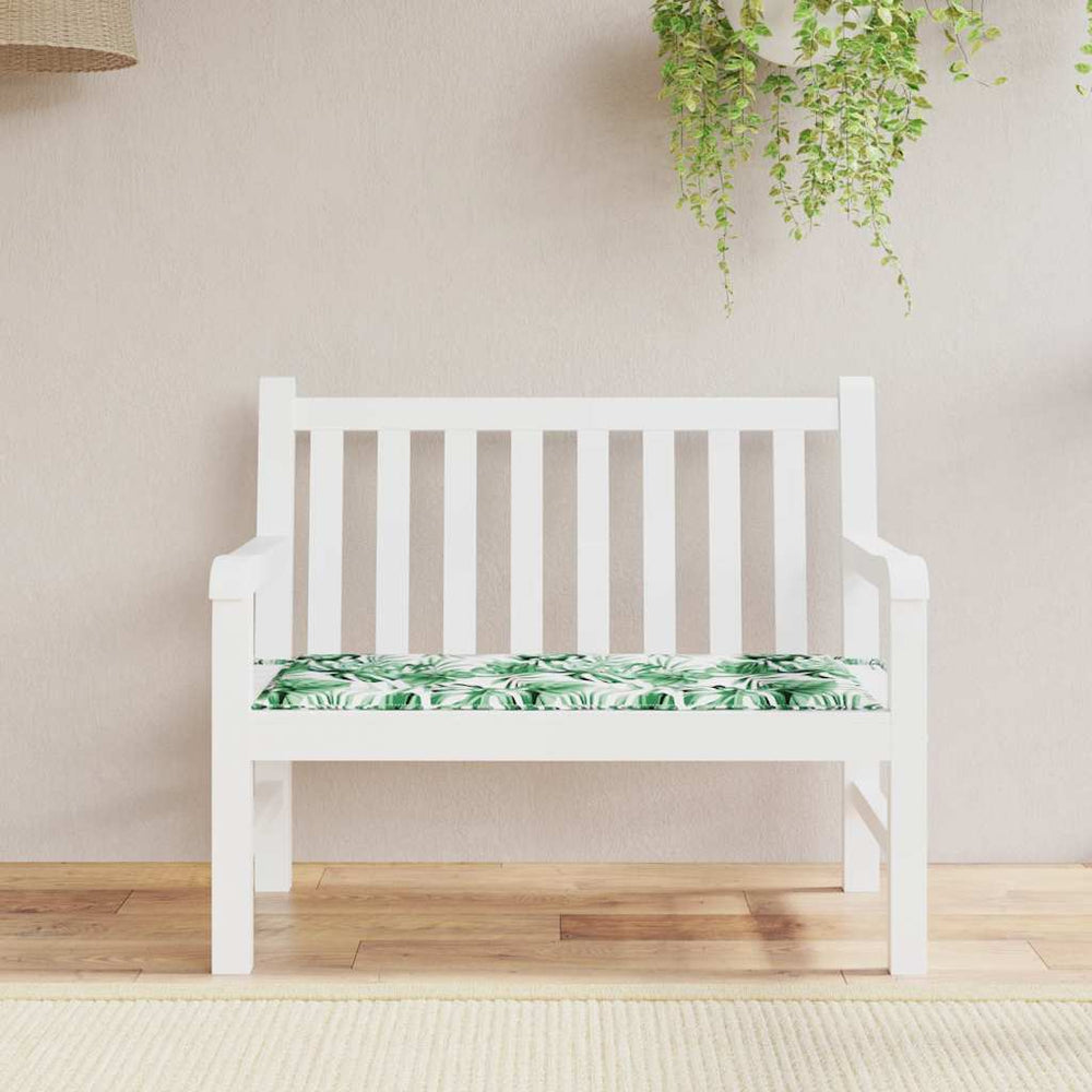 vidaXL Garden Bench Cushion Leaf Pattern 120x50x4 cm Oxford Fabric