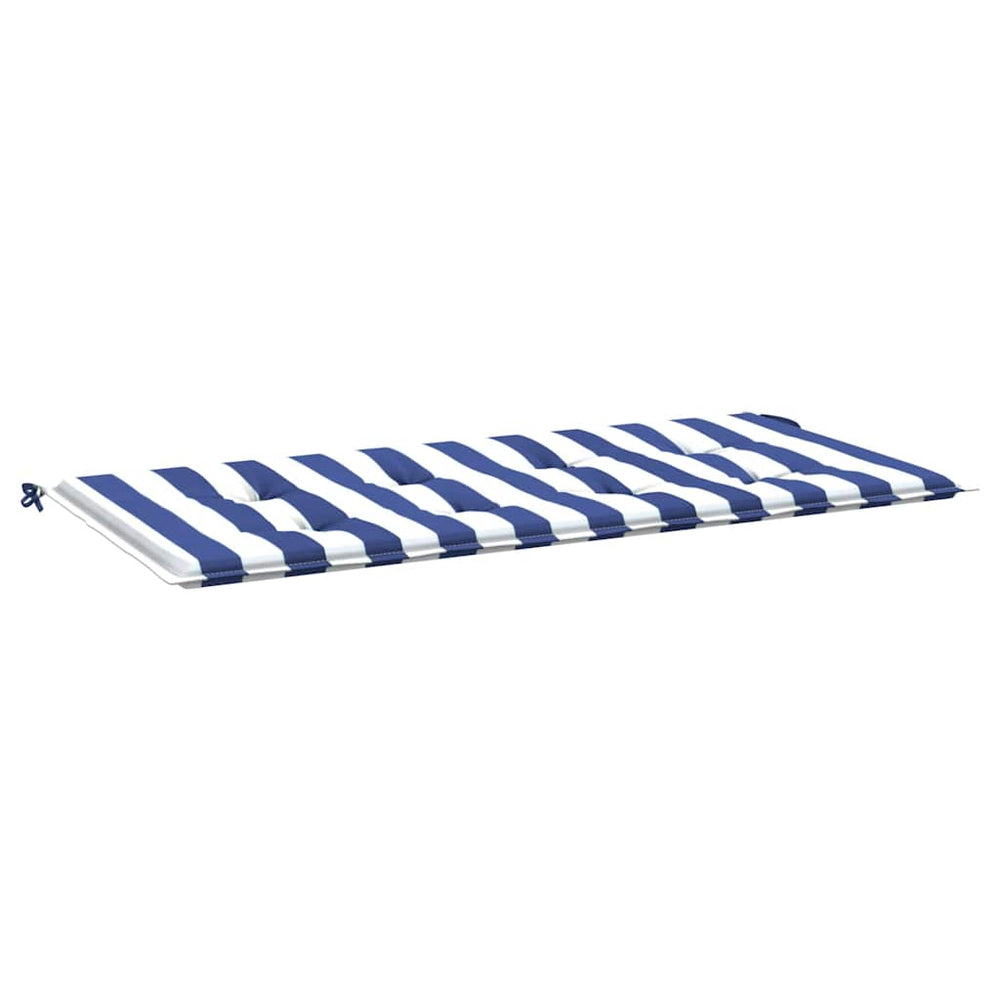 vidaXL Garden Bench Cushion Blue & White Striped 120x50x4 cm Oxford Fabric