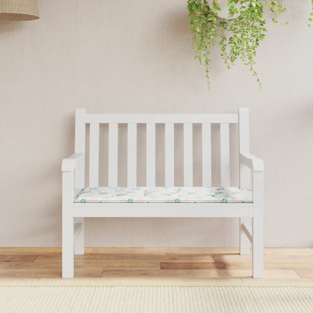 vidaXL Garden Bench Cushion Leaf Pattern 120x50x3 cm Oxford Fabric