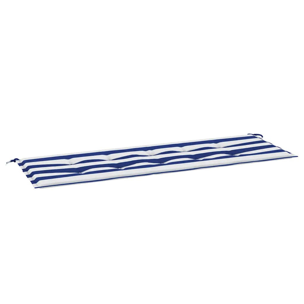 vidaXL Garden Bench Cushion Blue & White Striped 150x50x4 cm Oxford Fabric