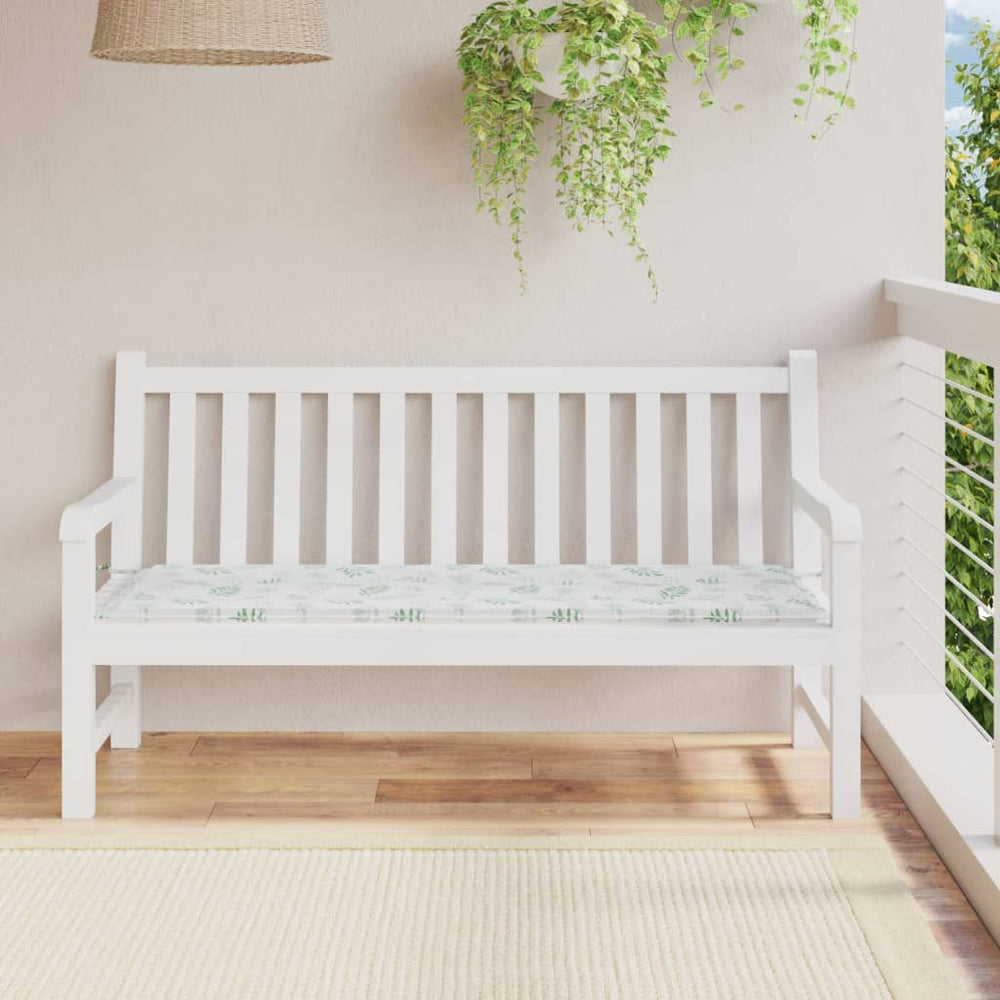 vidaXL Garden Bench Cushion Leaf Pattern 150x50x3 cm Oxford Fabric