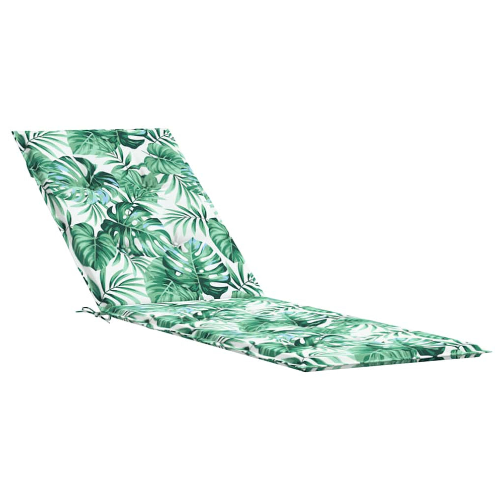 vidaXL Sun Lounger Cushion Leaf Pattern Oxford Fabric