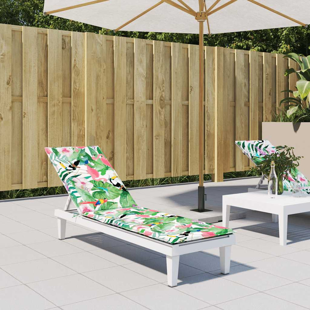 vidaXL Sun Lounger Cushion Multicolour Oxford Fabric