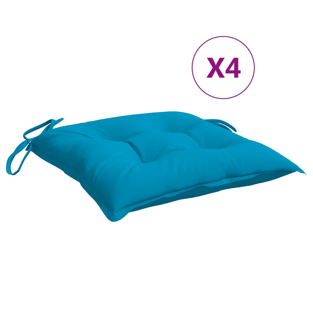 vidaXL Pallet Cushions 4 pcs Light Blue 50x50x7 cm Oxford Fabric