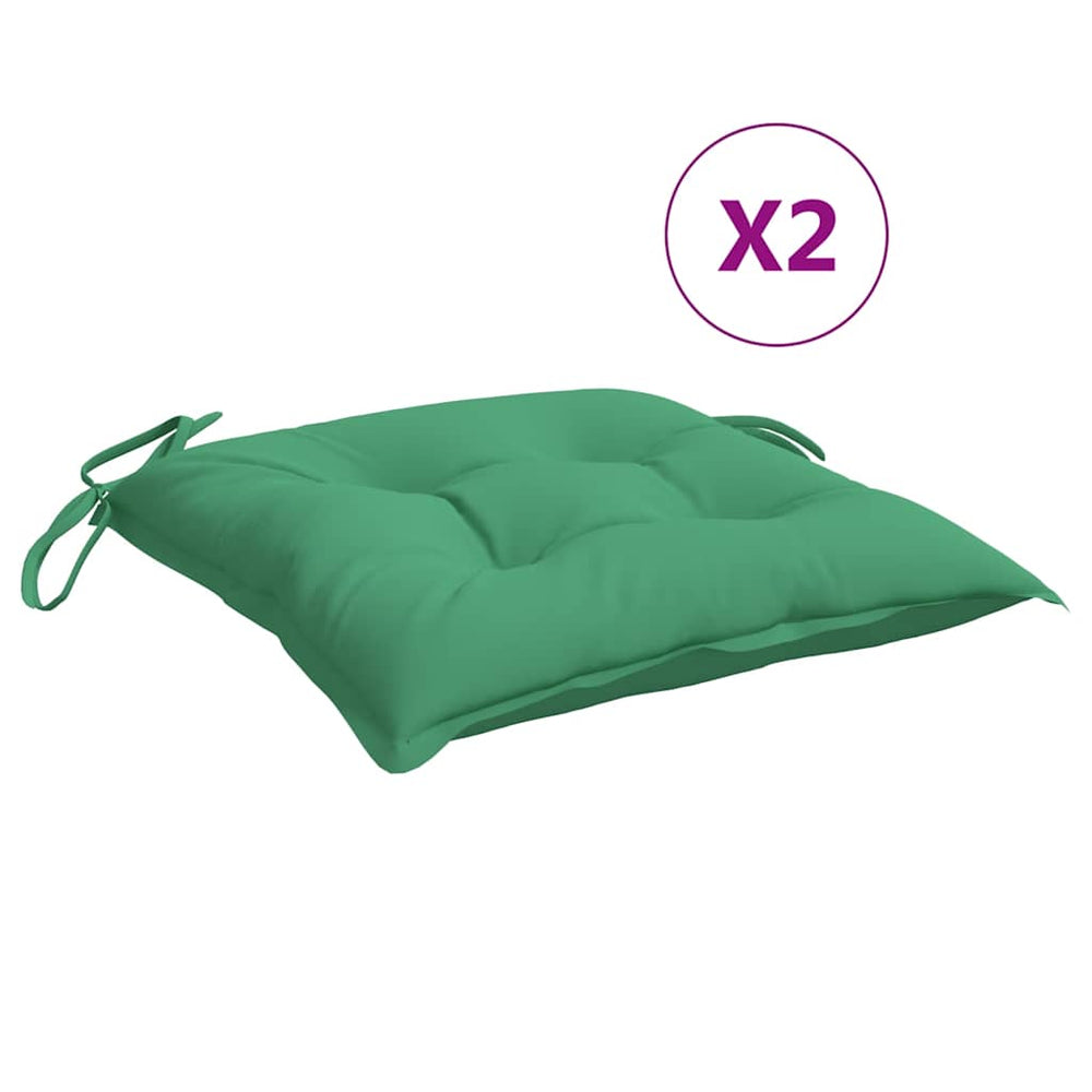 vidaXL Pallet Cushions 2 pcs Green 50x50x7 cm Oxford Fabric