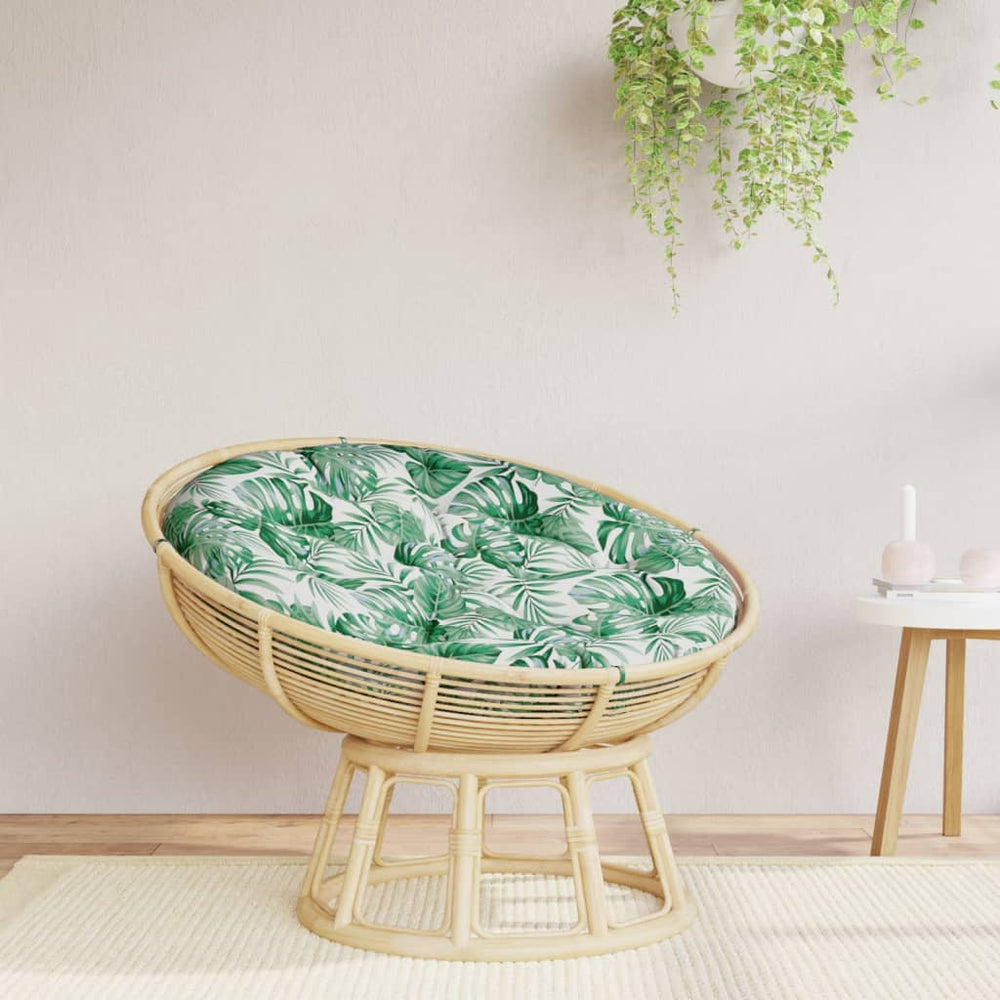 vidaXL Round Leaf Pattern Cushion Ø 100x11 cm Oxford Fabric