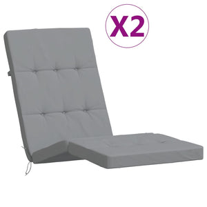 vidaXL Sun Lounger Cushions 2 pcs. Grey Oxford Fabric