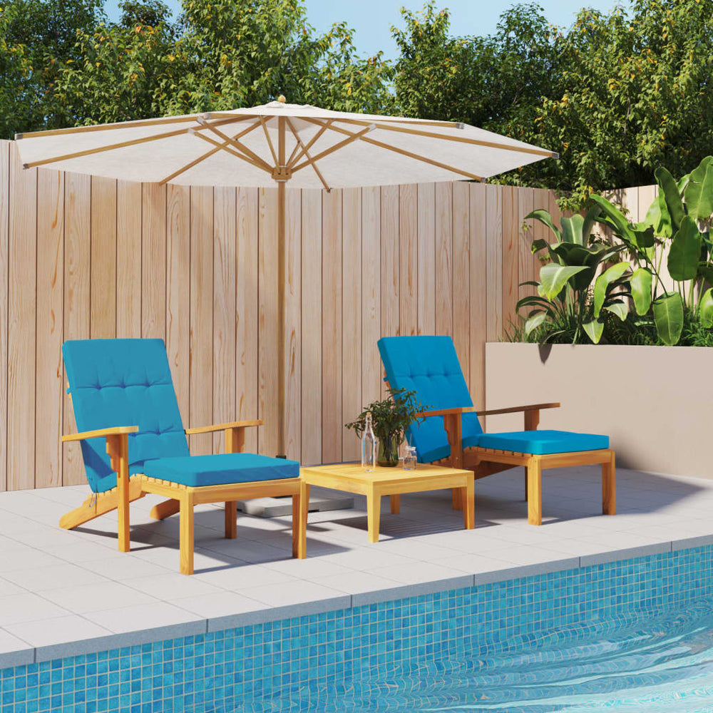 vidaXL Sun Lounger Cushions 2 pcs Light Blue Oxford Fabric
