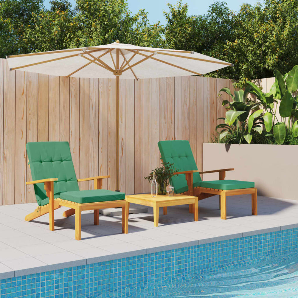 vidaXL Sun Lounger Cushions 2 pcs. Green Oxford Fabric