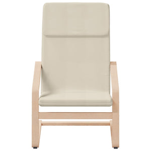vidaXL Recliner with Footrest Cream Fabric