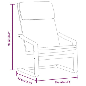 vidaXL Recliner with Footrest Cream Fabric
