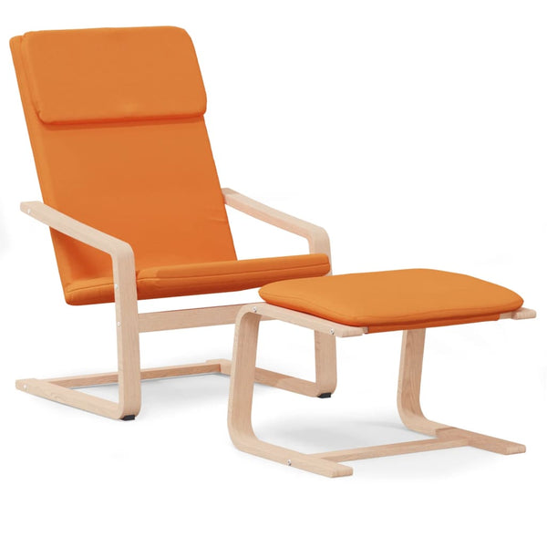 vidaXL Recliner with Footrest Dark Yellow Fabric