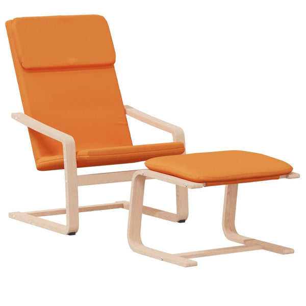 vidaXL Recliner with Footrest Dark Yellow Fabric