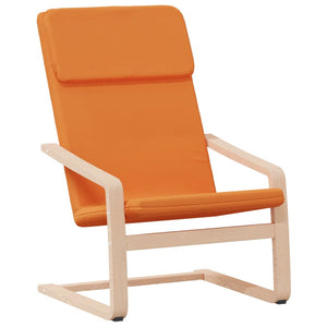 vidaXL Recliner with Footrest Dark Yellow Fabric