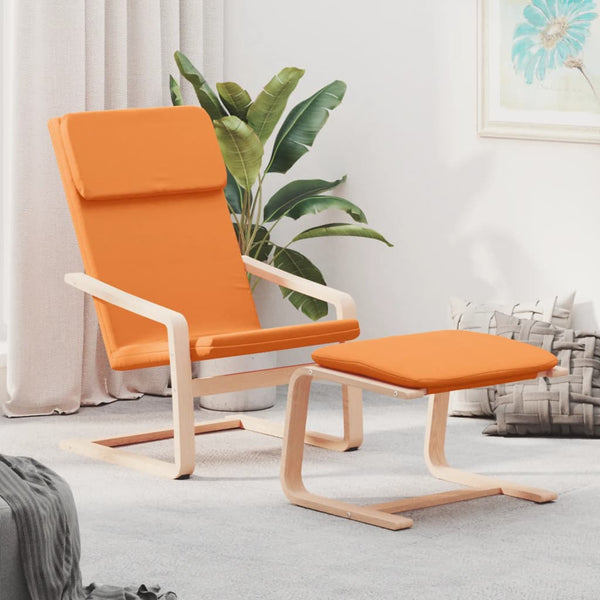 vidaXL Recliner with Footrest Dark Yellow Fabric