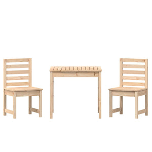 vidaXL 3-Piece Solid Pine Wood Garden Bistro Set