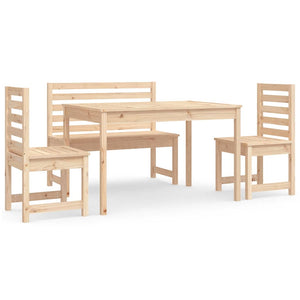 vidaXL 4-Piece Garden Dining Set Solid Pine Wood