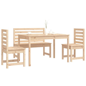 vidaXL 4-Piece Garden Dining Set Solid Pine Wood