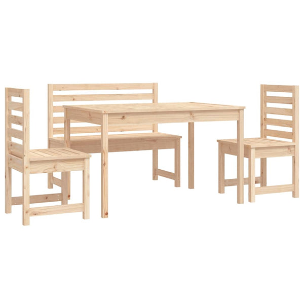 vidaXL 4-Piece Garden Dining Set Solid Pine Wood