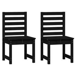 vidaXL 4-Piece Garden Dining Set Black Solid Pine Wood