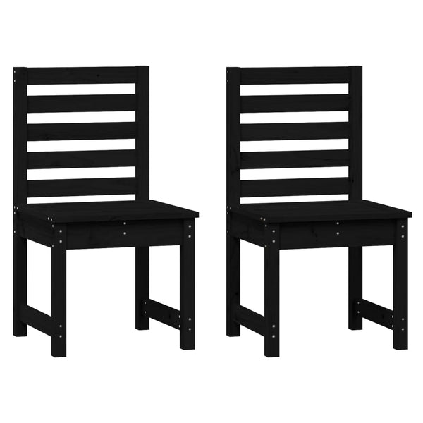 vidaXL 4-Piece Garden Dining Set Black Solid Pine Wood